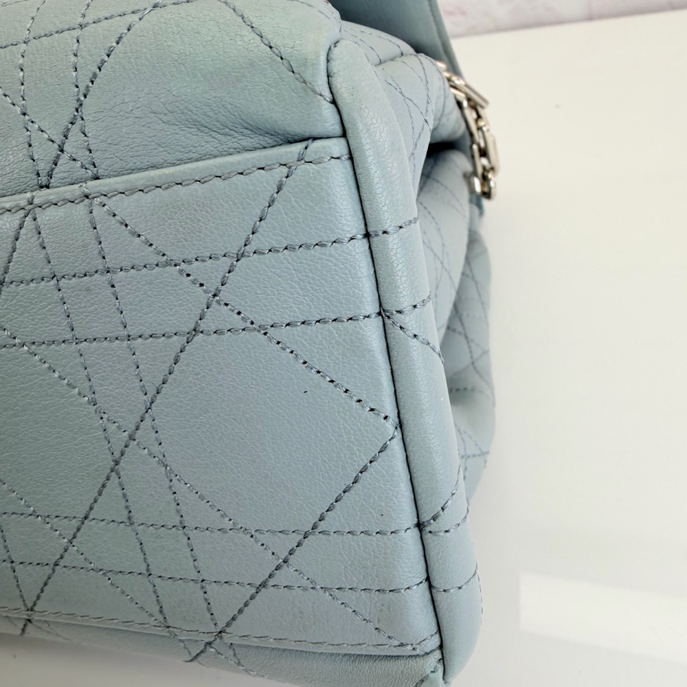 Dior Light Blue Cannage Leather Diorling Shoulder Bag - Picture 9 of 16